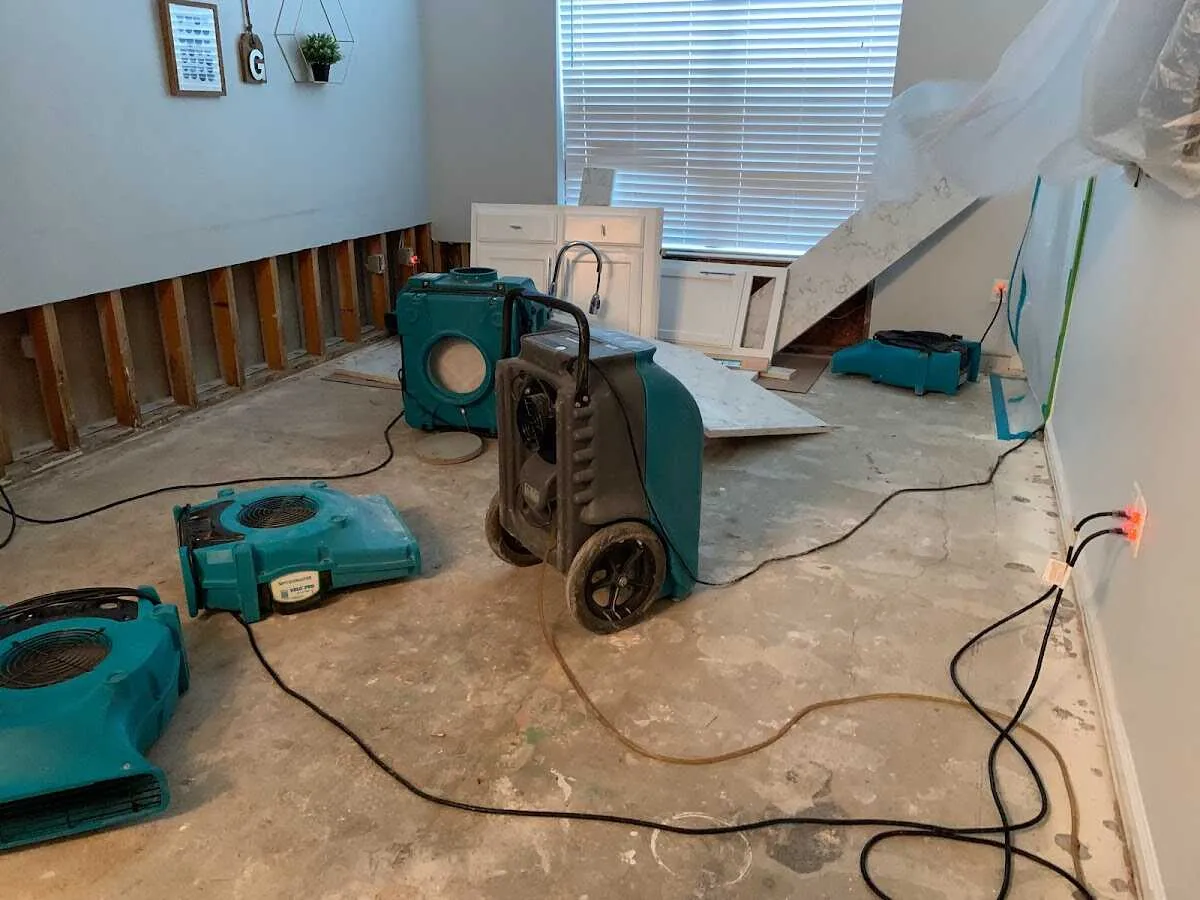 Dehumidifier in flood-cut room for Water Extraction & Removal in Horseheads